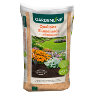 Aldi Süd  GARDENLINE Qualitätsblumenerde Torffrei 20 l