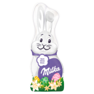 MILKA Schmunzelhase 45 g, Weiße Schokolade