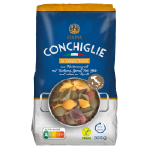 CUCINA Italienische Pastaspezialitäten 500 g, Conchiglie 5-colori