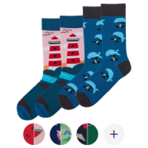 UP2FASHION Damen und Herren Crazy-Socken 2er-Set