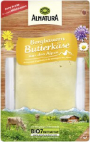 Alnatura Bergbauern-Butterkäse in Scheiben