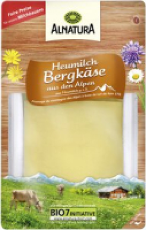 Alnatura Heumilch-Bergkäse in Scheiben
