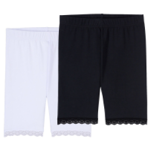 Aldi Süd  UP2FASHION BASICS D Radler Capri Leggings Spitze 2er - Radfahren