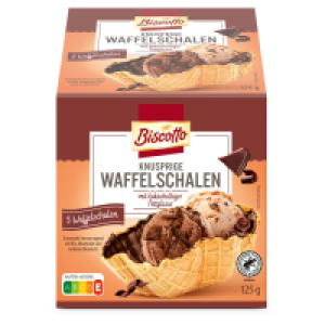 Aldi Süd  BISCOTTO Waffelschalen 125 g, Schokolade