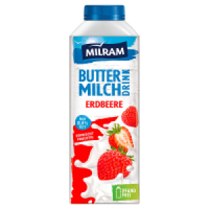 MILRAM Fruchtbuttermilch 750 g, Erdbeere