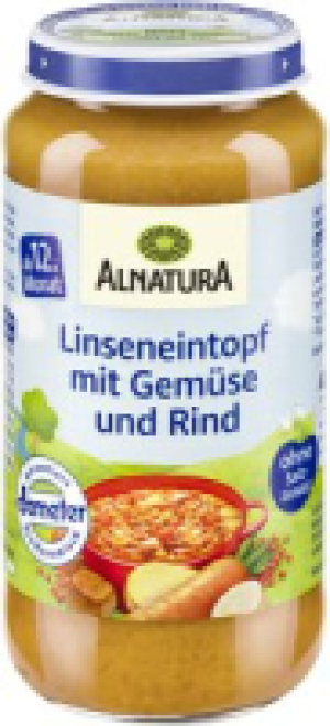 Alnatura Linseneintopf mit Gemüse und Rind