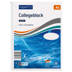 Aldi Süd  EXPERTIZ Collegeblock A4 liniert