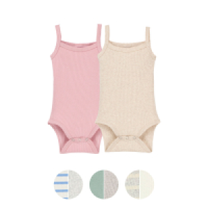LILY & DAN Baby-Sommer-Body, Baumwolle (BIO), 2er-Pack