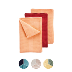 CROFTON Waffel Piquet Geschirrtücher 3er-Pack