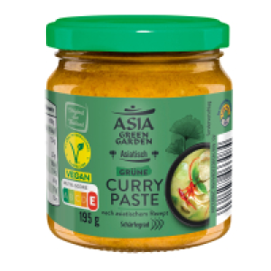 Aldi Süd  ASIA GREEN GARDEN Curry Pasten 195 g, Grüne Currypaste