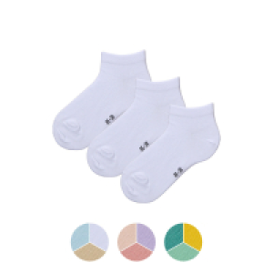 LILY & DAN Kinder-Sneakersocken, 3er-Pack