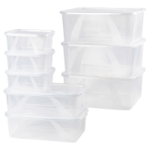 Aldi Süd  HOME CREATION Klarsichtboxen-Set, 8-teilig