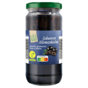 KINGS CROWN Spanische Oliven in Scheiben 370 ml, geschwärzte Oliven