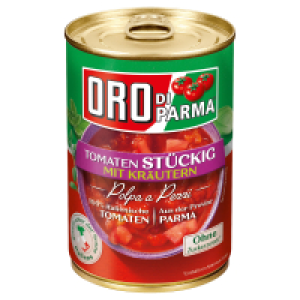 ORO DI PARMA Tomaten 400 g, 4-fach, stückig Kräuter