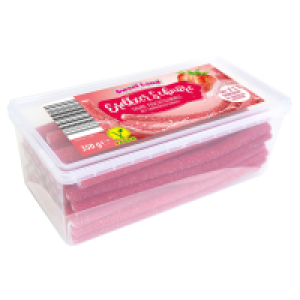 SWEETLAND Fruchtgummi Bänderschnüre 350 g, Himbeere