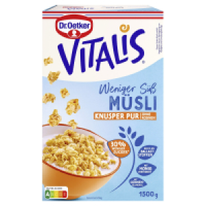 Aldi Süd  DR. OETKER Vitalis 1,5 kg weniger süß Knusper pur