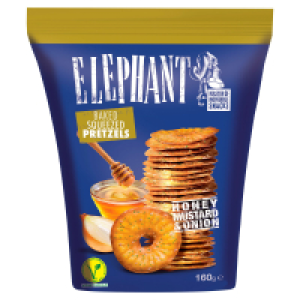 ELEPHANT Pretzels 160 g, Honig-Senf-Zwiebel