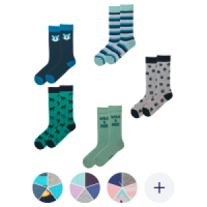 LILY & DAN Kinder Kniestr&uuml;mpfe, 5er-Pack