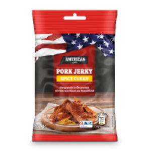 Aldi Süd  AMERICAN American Beef & Pork Jerky 70 g, Curry
