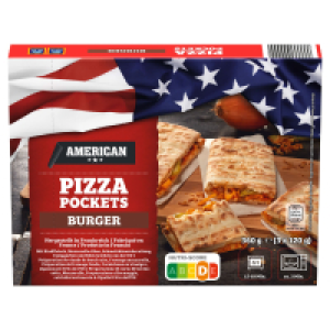 Aldi Süd  AMERICAN Pizza Pockets 360 g, Burger