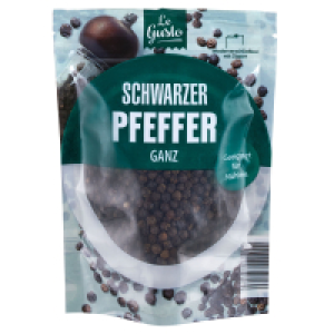LEGUSTO Gewürze im Nachfüllbeutel 130 g, Pfeffer, schwarz, ganz
