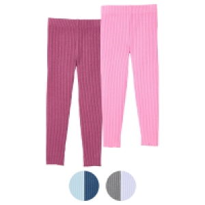LILY & DAN Kleinkinder-Leggings gerippt Soft Touch, 2er-Pack