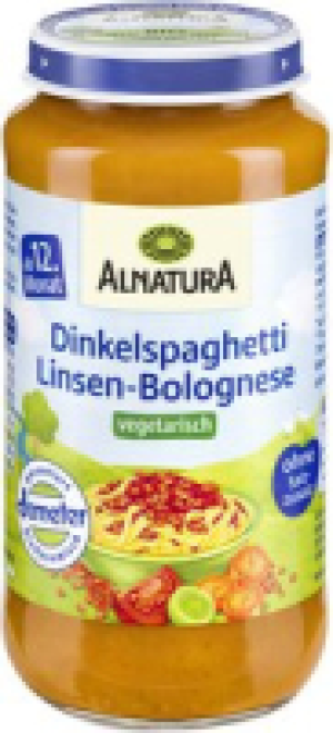 Alnatura Dinkelspaghetti mit Linsenbolognese