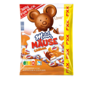 Aldi Süd  CHOCEUR Milch Mäuse XXL 300 g, Karamell