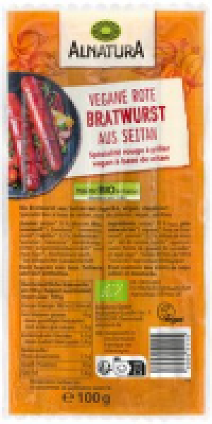 Vegane rote Bratwurst aus Seitan (ungek&uuml;hlt) 1.69&nbsp;&euro;