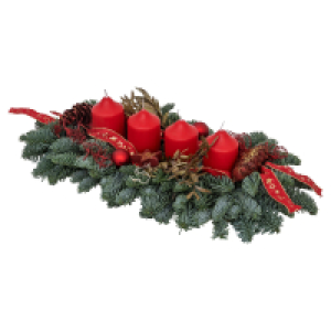 GARDENLINE Adventsschiffchen gro&szlig; 40 cm, rot-gold