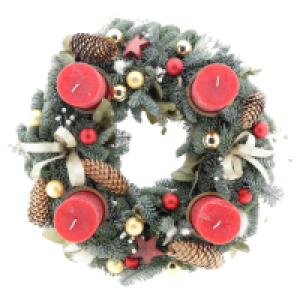 GARDENLINE Adventskranz 40 cm, rot