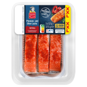 Aldi Süd  GOLDEN SEAFOOD Pfannen-Ofenlachs 375 g, Knoblauch-Pfeffer