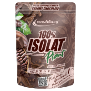 Aldi Süd  IRONMAXX 100 % Isolat Plant Pulver 500 g, Cremige Schokolade