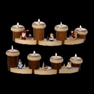 Aldi Nord  Adventsteelichthalter-Set