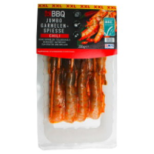 GOURMET Riesengarnelen-Spie&szlig;e mariniert, Chili