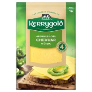 Aldi S&uuml;d  KERRYGOLD Scheibenk&auml;se, Cheddar mild-w&uuml;rzig