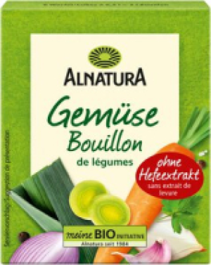Alnatura Gem&uuml;sebouillon ohne Hefeextrakt (W&uuml;rfel)