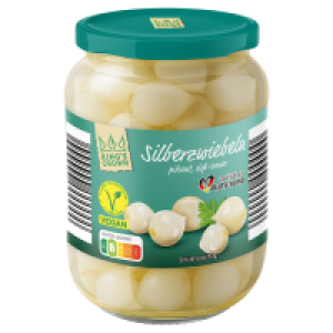 Aldi S&uuml;d  KINGS CROWN Eingelegte Gew&uuml;rzgurken, Silberzwiebeln