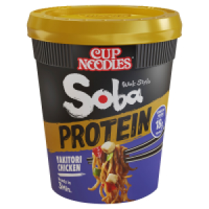 NISSIN Soba Cup Protein, Protein Yakitori Chilli