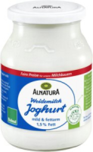 Alnatura Weidemilch-Joghurt 1,5 % Fett im Mehrwegglas