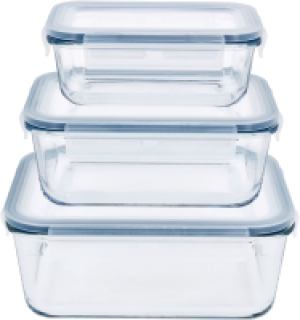 SILVERCREST&reg; Glasfrischhaltedosen-Set rechteckig