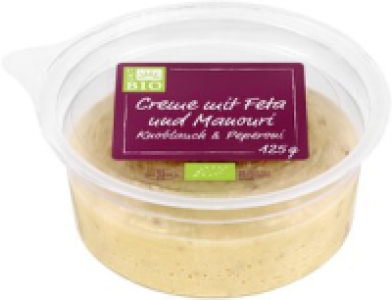 Alnatura 24/7 Bio Creme mit Feta und Manouri, Sorte Knoblauch-Peperoni