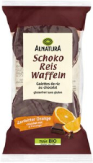 Alnatura Schoko-Reiswaffeln Zartbitter-Orange