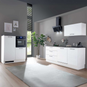 Bega Bbk Sp. Z O.o. K. K&uuml;chenblock PARIS - wei&szlig; matt - Stone dark - 320 cm