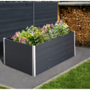 Toom Baumarkt  Hochbeet XL aus WPC 200 x 75 x 100 cm anthrazit