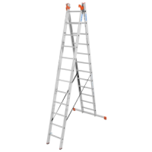 Krause Vielzweckleiter mit Treppenfunktion Tribilo 3 x 12 Sprossen
