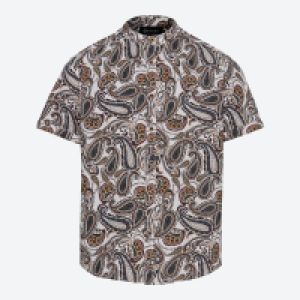 Herren-Kurzarmhemd mit Paisley-Muster