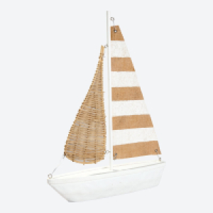 Deko-Segelboot aus Holz, H&ouml;he ca. 39 cm