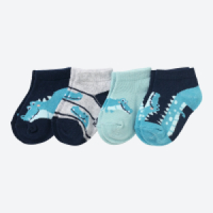 NKD  Baby-Jungen-Sneaker-Socken mit Krokodil-Motiv, 4er-Pack