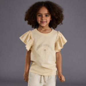 NKD  Kinder-M&auml;dchen-T-Shirt mit Volant&auml;rmeln